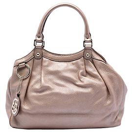 Gucci Pink Medium Metallic Kalbsleder Sukey Tote