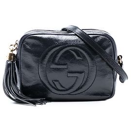 Gucci Bandolera Soho Disco de Charol Azul