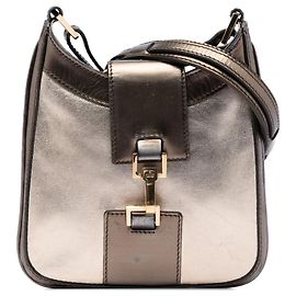 Gucci Borsa a Spalla Jackie in Pelle di Vitello Metallica Oro