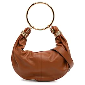 Hobo in pelle marrone Chloé con bracciale piccolo