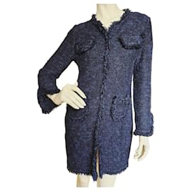 Autre Marque Abrigo CHARLOTT de lino azul