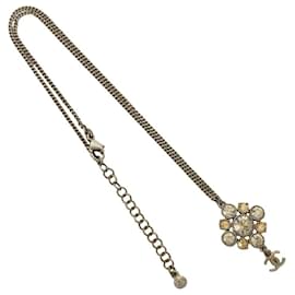 Collana in strass argento con motivo Coco Mark di Chanel