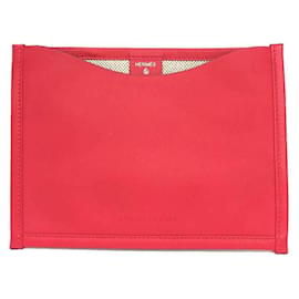 Pochette Hermès Petit H in pelle Swift e Toile H Framboise