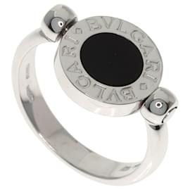 Bulgari Bvlgari Flip Onyx Diamant Ring aus 18K Weißgold