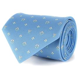 Cravatta in seta blu Louis Vuitton