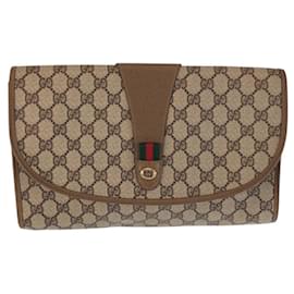 Pochette Vintage Beige Marron Gucci
