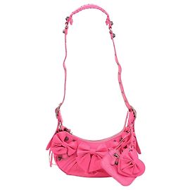 Balenciaga Le Cagole XS Borsa a spalla in pelle di agnello rosa