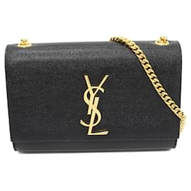 Sac à bandoulière 2 en 1 en cuir de veau grainé Saint Laurent KATE - Yves Saint Laurent