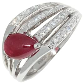 Bague en rubis et diamants Pt900 - Autre Marque