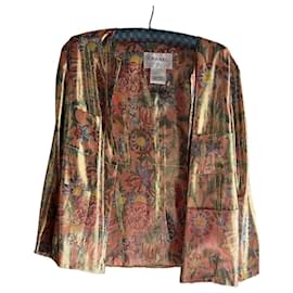 Goldene florale Chanel-Jacke