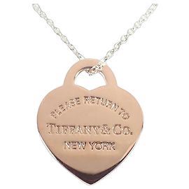 Tiffany & Co Pendente in metallo Rubedo 925 con etichetta a forma di cuore Return to Tiffany