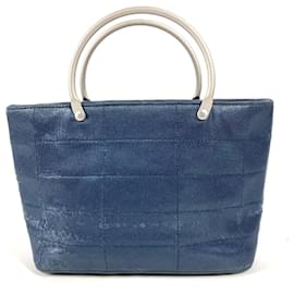 Blauer Nylon-Canvas-Tote mit CC Coco-Logo von Chanel