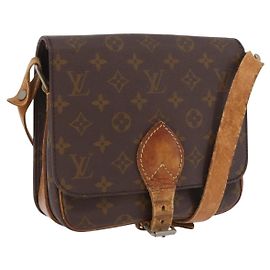 LOUIS VUITTON Bolsa Cartouchière MM Monograma Vintage M51253 LV Auth ka2974