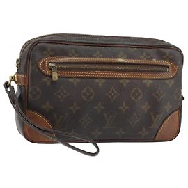 LOUIS VUITTON Clutch Marly Dragonne GM Monogram M51825 LV Auth ka2987
