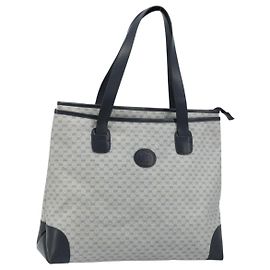 Gucci Borsa tote Micro GG Supreme in PVC Navy Gold Auth ki6466