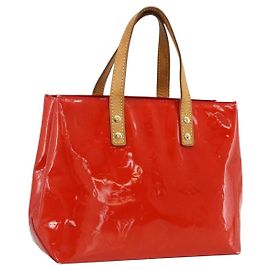 LOUIS VUITTON Monogram Vernis Reade PM Borsa a Mano Rossa M91088 LV Auth ep13664