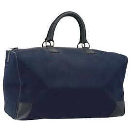 Céline Borsa Boston Celine C Sulky in tela blu navy Auth 166863