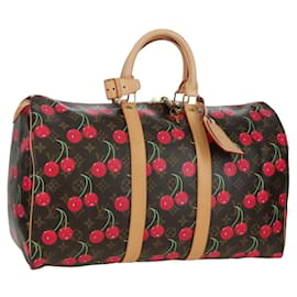 LOUIS VUITTON Borsa Boston Keepall 45 Monogram Ciliegia M95011 LV Auth 171440SV