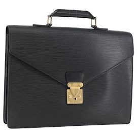 LOUIS VUITTON Cartella Consulente Epi Nera M54422 LV Auth ep13510