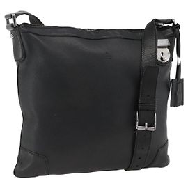 Borsa a Spalla in Pelle Nera e Argento GUCCI 148476 Auth ka2890