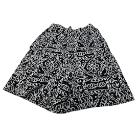 Pantalones Cortos Vintage Dior Abstracto Negro Blanco M