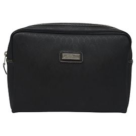 Christian Dior Vintage Honeycomb Zip Coated Canvas Medium