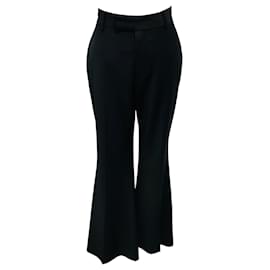 Pantalones de crepé negros acampanados Amiri