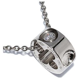 Collana in oro bianco Au750 con diamanti Louis Vuitton Empreinte