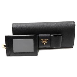 Portafoglio lungo 2 in 1 in pelle Saffiano Fiocco di Prada 1MH132