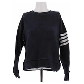 Thom Browne Pullover aus Baumwolle marineblau