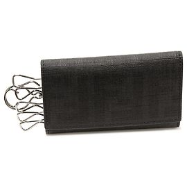 Fendi PVC Canvas 6 Key Case Black 8AP079 00VRE F0XB8