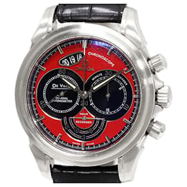 Omega De Ville Chronoscope Uhr Schwarz Rotes Zifferblatt 4851.61.31