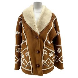 Chaqueta Maje de piel de oveja color camello Talla 36