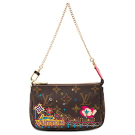 Mini Pochette Accessoires Vivienne Natale in Monogramma Marrone Louis Vuitton