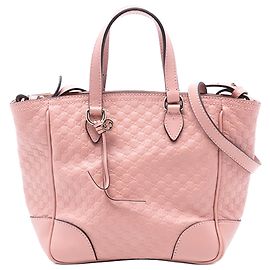 Borsa a tracolla Bree Microguccissima rosa piccola di Gucci