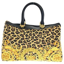 Versace Vintage Leoparden Mini Boston Handtasche