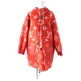 Abrigo con capucha de lana y seda Monograma Gigante Louis Vuitton