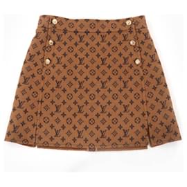 Falda de Lana Monogram Louis Vuitton