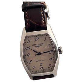 Reloj Longines Evidenza Automático en Acero Inoxidable con Correa de Cuero Marrón