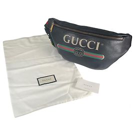 Borsa a tracolla in pelle nera Gucci