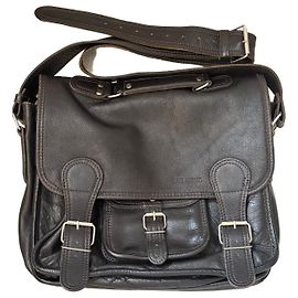 Autre Marque Borsa a spalla in pelle marrone Paul Marius