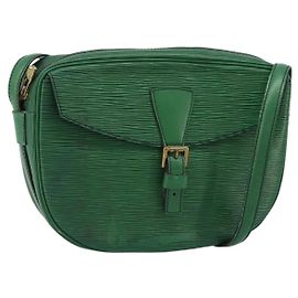 LOUIS VUITTON Borsa a Spalla Epi Jeune Fille MM Verde M52154 LV Auth ARZ443