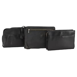 Céline Borsa a mano in pelle CELINE Cartier 3 pezzi nera Auth ka3131