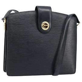 LOUIS VUITTON Borsa a Spalla Capuchin Epi Nera M52342 LV Auth 174442