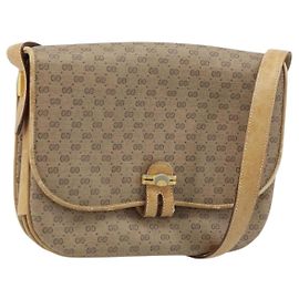 Gucci Borsa a Spalla Micro GG Supreme PVC Beige Oro 406 001 1780 Auth 174107