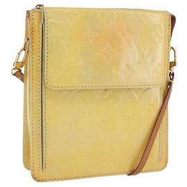 LOUIS VUITTON Bolsa de Accesorios Motto Monogram Vernis Gris M91030 LV Auth ARZ024