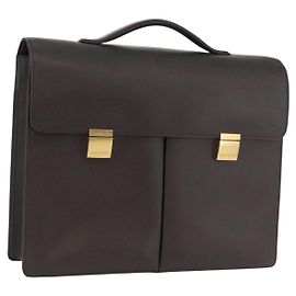LOUIS VUITTON Taiga Serviette Kazan Borsa da Lavoro Acajou M30806 LV Auth BSZ234