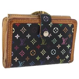 MULTICOLOR PORTEMONNAIE VIENNOIS LOUIS VUITTON Schwarz M92988 Auth bs33960