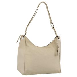Borsa a Spalla Salvatore Ferragamo in Tela Beige Argento Autentica BSZ107