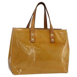 LOUIS VUITTON Monogram Vernis Reade PM Borsa a Mano Beige M91144 LV Auth ka3100